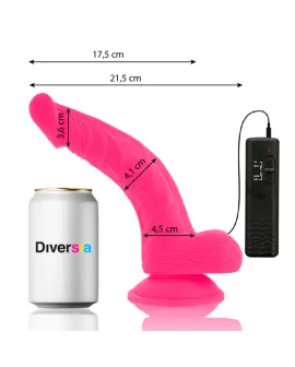 Diversia Flexibler Vibro-Dildo Rosa 21,5 cm - Ø 4,5 cm