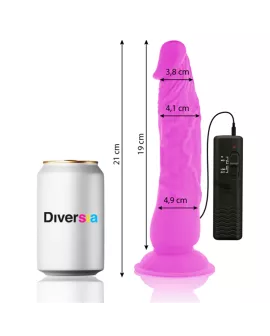 Diversia Flexibler Vibrierender Dildo Lila 21 cm - Ø 4,9 cm