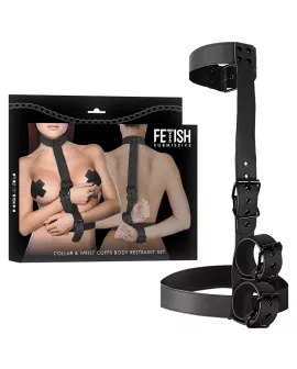 Fetish Submissive Bondage - Kragen und Manschetten-Set