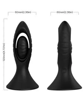 ARMONY - VIBRATOR & ANALPLUG SILIKON SCHWARZ