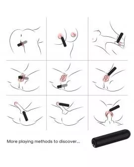 ARMONY - SPRENGKOPF-VIBRATOR-KUGEL SCHWARZ 2 CM x 8.8 CM