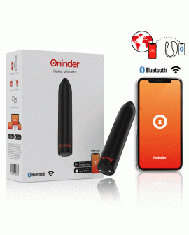 ONINDER - BERLIN BULLET VIBRATOR SCHWARZ 9 MODI 8,5 X 2 CM - KOSTENLOSE APP