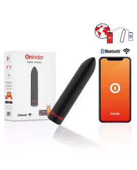 ONINDER - BERLIN BULLET VIBRATOR SCHWARZ 9 MODI 8,5 X 2 CM - KOSTENLOSE APP