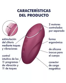 Satisfyer - Tap & Climax 1 Auflegvibrator Rot