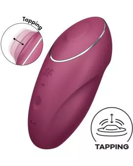 Satisfyer - Tap & Climax 1 Auflegvibrator Rot
