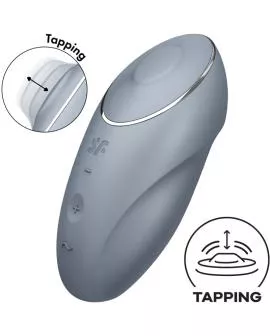 Satisfyer - Tap & Climax 1 Auflegvibrator Grau