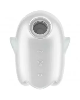 SATISFYER - GLOWING GHOST AIR PULSE & VIBRATOR WEISS