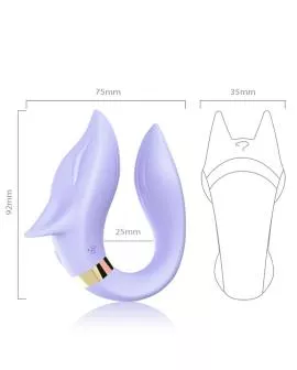 ARMONY - FOX VIBRATOR FÜR PAARE, FERNBEDIENUNG, LILA