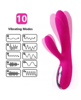ARMONY - FLEXIBLER VIBRATOR & STIMULATOR MIT FUCHSIA-WÄRMEEFFEKT