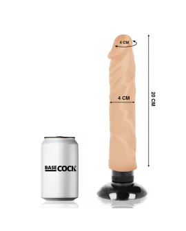 BASECOCK - REALISTISCHER VIBRATOR 2-1 NATÜRLICH 20 CM -O- 4 CM