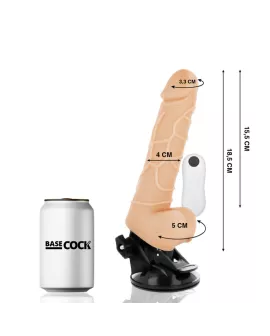 BASECOCK - Realistischer Vibrator mit Fernbedienung 18,5 cm