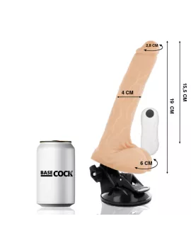 BASECOCK - Realistischer Vibrator mit Fernbedienung 19x4cm