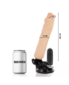Basecock Realistischer Vibrator mit Fernbedienung 20 cm - 4 cm