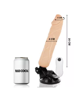 BASECOCK Realistischer Fernbedienungsvibrator 20 cm - 4 cm