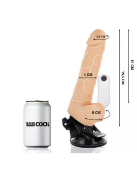 BASECOCK Realistischer Vibrator mit Fernbedienung - 19,5 cm