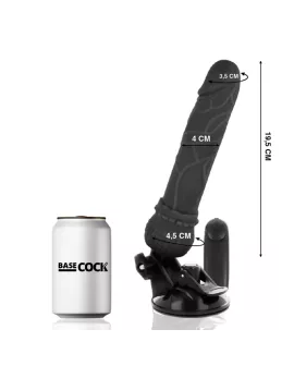 Basecock - Realistischer Vibrator mit Fernbedienung Schwarz 19,5 cm