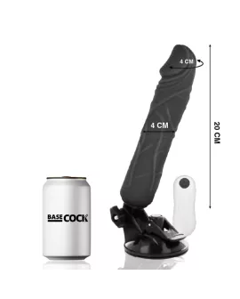 Basecock Realistischer Vibrator Fernbedienung Schwarz 20 cm - Ø 4 cm