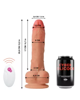 CYBER SILICOCK - Fernbedienbarer Realistischer Dildo Master Huck 20,9 cm - Ø 4 cm