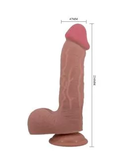 PRETTY LOVE - Realistischer Dildo Sliding Skin Braun 23,4 cm