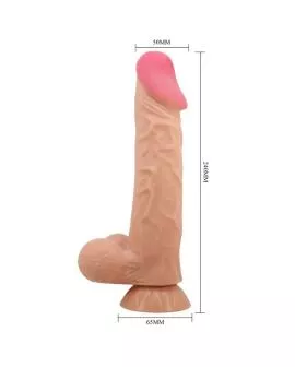 PRETTY LOVE - SLIDING SKIN SERIES REALISTISCHER DILDO MIT SLIDING SKIN SAUNAPF FERNBEDIENUNG FLEISCH 24 CM