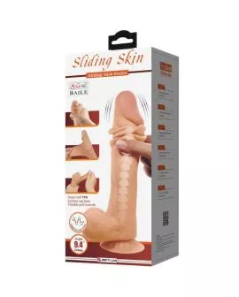 PRETTY LOVE - SLIDING SKIN SERIES REALISTISCHER DILDO MIT SLIDING SKIN SAUNAPF FERNBEDIENUNG FLEISCH 24 CM