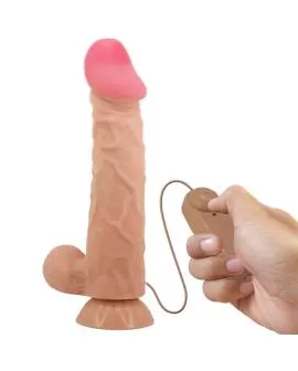 PRETTY LOVE - SLIDING SKIN SERIES REALISTISCHER DILDO MIT SLIDING SKIN SAUNAPF FERNBEDIENUNG FLEISCH 24 CM