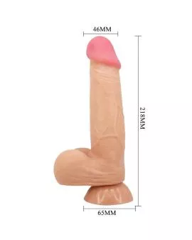 PRETTY LOVE - SLIDING SKIN SERIES REALISTISCHER DILDO MIT SLIDING SKIN FERNBEDIENUNG SAUGNAPFLEISCH 21,8 CM