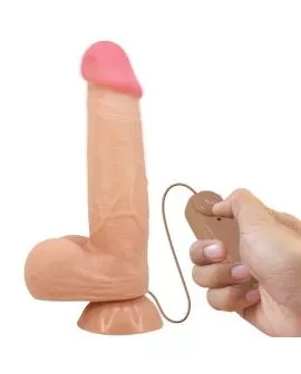 PRETTY LOVE - SLIDING SKIN SERIES REALISTISCHER DILDO MIT SLIDING SKIN FERNBEDIENUNG SAUGNAPFLEISCH 21,8 CM