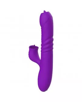 ARMONY - VOLLSTNDIGER G-PUNKT-KANINCHENVIBRATOR MIT STIMULIERENDEM ZUNGENVIOLETTEN WÄRMEEFFEKT