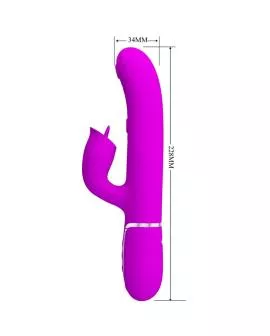 Pretty Love - Kaninchenvibrator mit leckendem Fuchsia