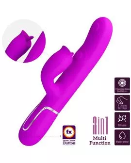 Pretty Love - Kaninchenvibrator mit leckendem Fuchsia