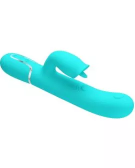 Pretty Love - Kaninchenvibrator mit leckendem Aquagrün