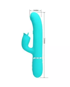 Pretty Love - Kaninchenvibrator mit leckendem Aquagrün