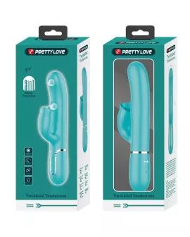 Pretty Love - Kaninchenvibrator mit leckendem Aquagrün