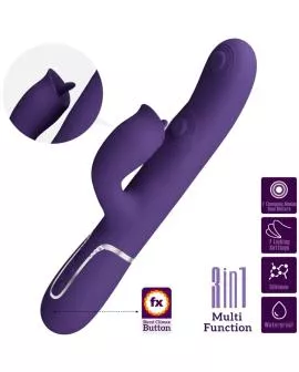 PRETTY LOVE - KANINCHENVIBRATOR MIT LILA LECKEN