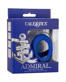 CALEXOTICS - ADMIRAL COCK BALL DUAL RING BLAU