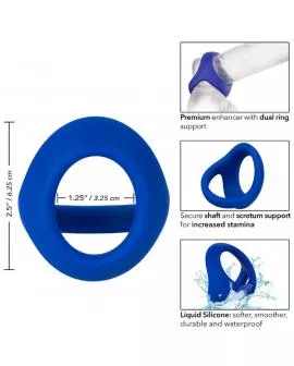 CALEXOTICS - ADMIRAL COCK BALL DUAL RING BLAU