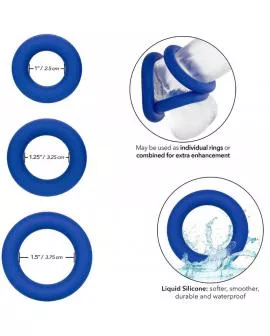 CALEXOTICS - ADMIRAL COCK RING SET BLAU