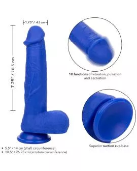 Calexotics Admiral Kapitän - Realistischer Dildo-Vibrator Blau
