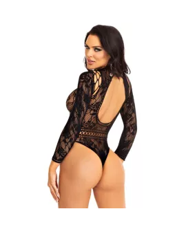 Leg Avenue Hochhals-Spitzensuit - Erotik Bodysuit