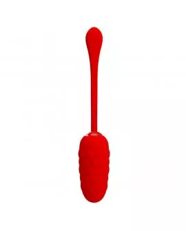 PRETTY LOVE - VIBRIERENDES EI MIT ROTER WIEDERAUFLADBARER MEERESTEXTUR