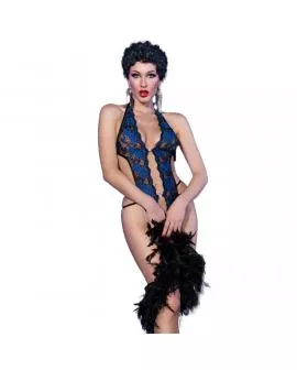 CHILIROSE - CR 4479 BODYSUIT OUVERT BLAU S/M