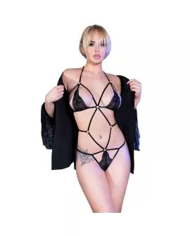 CHILIROSE - CR 4386 Erotik Body Anzug Schwarz S/M