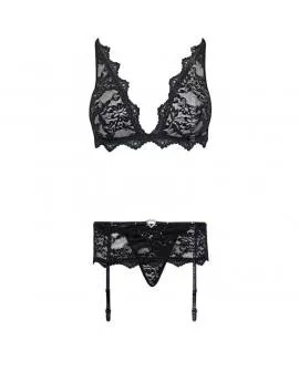 LIVCO CORSETTI BELITA LC 90231 - BH Höschen Strumpfhalter Schwarz