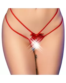 Chilirose - CR 4695 Babydoll & Tanga offen im Schritt rot