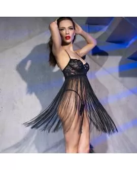 Chilirose CR 4496 - Erotisches Babydoll Schwarz