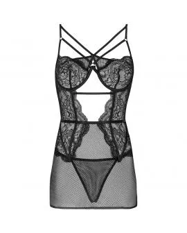 LIVCO CORSETTI FASHION - BARIRIN LC 90633 HEMD + HOSE SCHWARZ