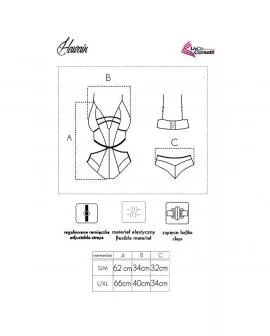 Livco Corsetti Fashion - Hawain LC 90665 Körper Schwarz