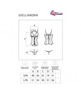 LIVCO CORSETTI FASHION - GIELLANDRA FOR THE SENSES COLLECTION KORSETT + PANTY SCHWARZ