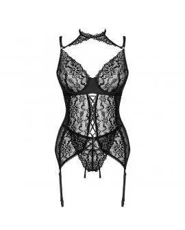 LIVCO CORSETTI FASHION - GIELLANDRA FOR THE SENSES COLLECTION KORSETT + PANTY SCHWARZ